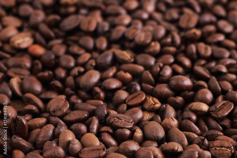 Coffee Beans Isolated on white background. Close up Copy Space Concept Coffee Beans Isolated on white background. Close up Copy Space Concept