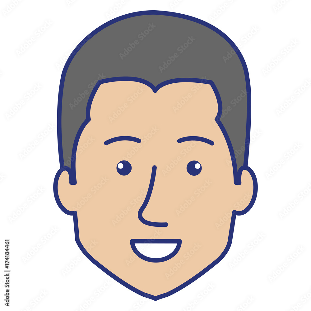 young man head avatar character