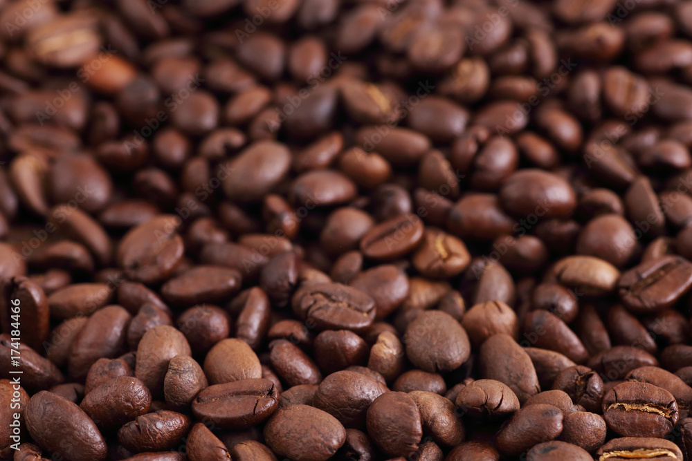 Coffee Beans Isolated on white background. Close up Copy Space Concept Coffee Beans Isolated on white background. Close up Copy Space Concept
