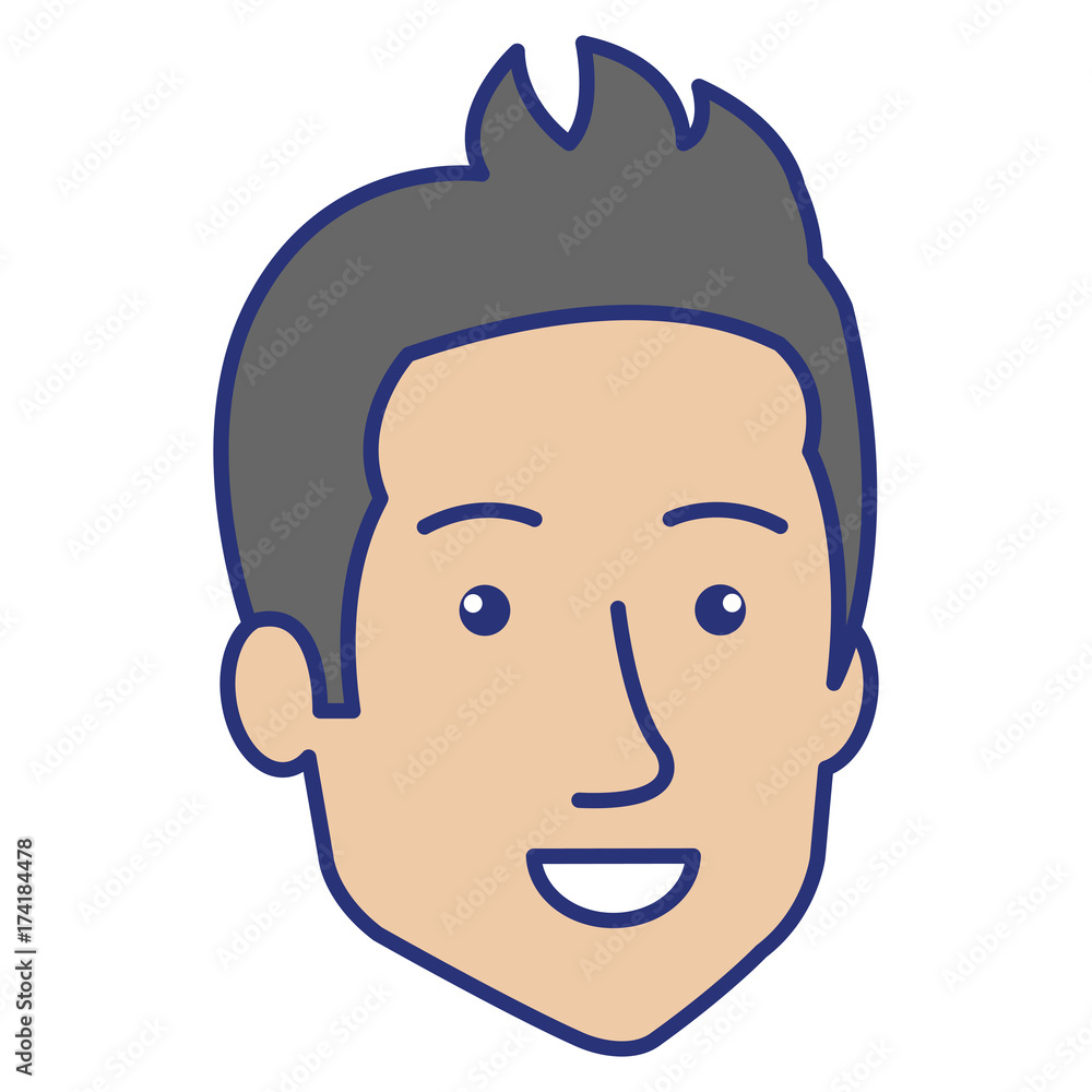 young man head avatar character young man head avatar character