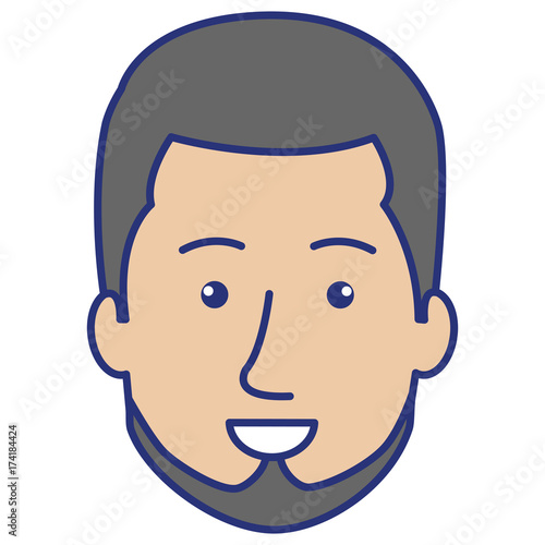 young man head avatar character