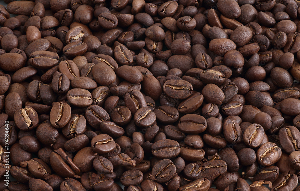Coffee Beans Isolated on white background. Close up Copy Space Concept Coffee Beans Isolated on white background. Close up Copy Space Concept