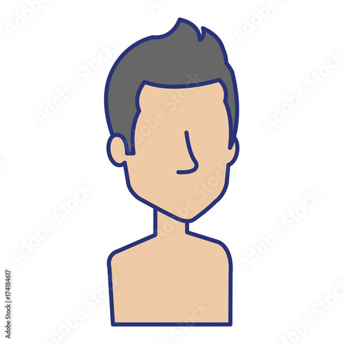 young man shirtless avatar character