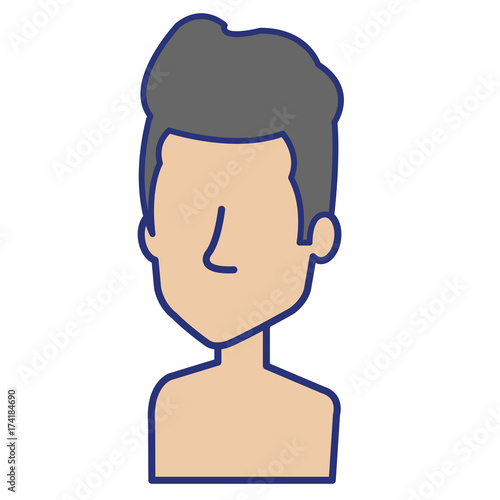 young man shirtless avatar character