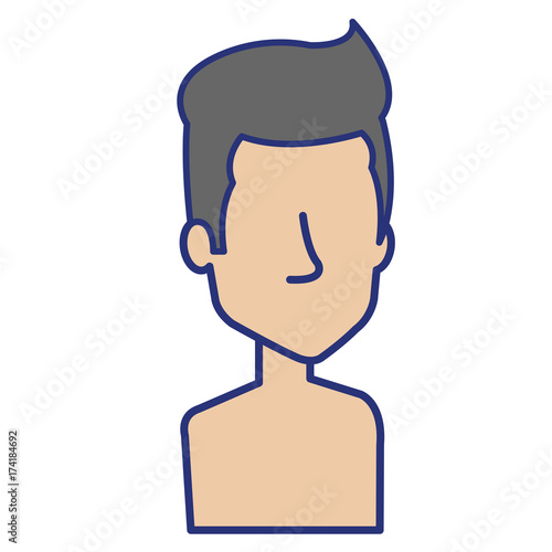 young man shirtless avatar character
