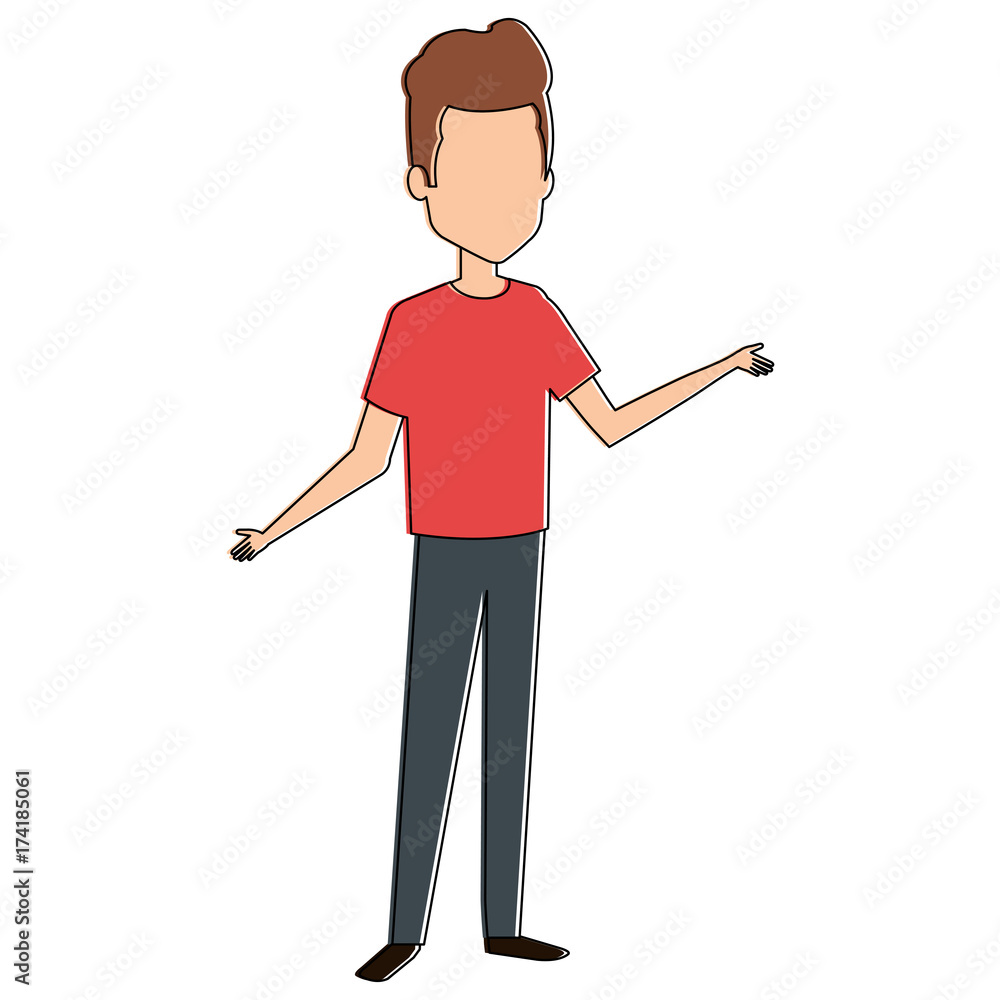 young man avatar character young man avatar character