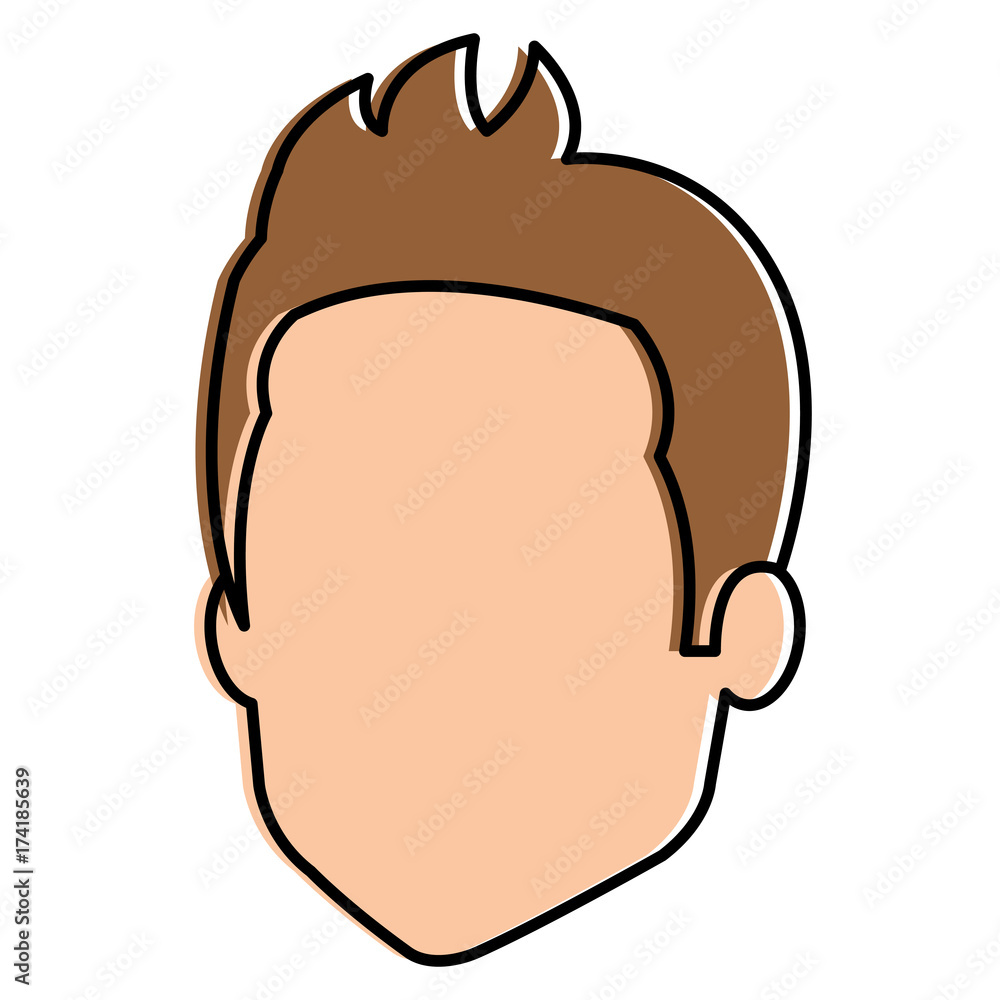 young man head avatar character young man head avatar character