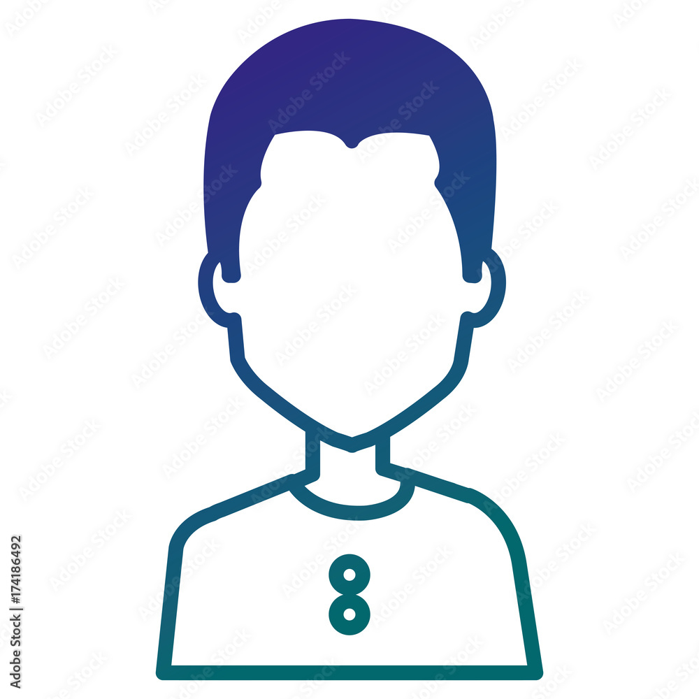Obraz premium young man avatar character vector illustration design