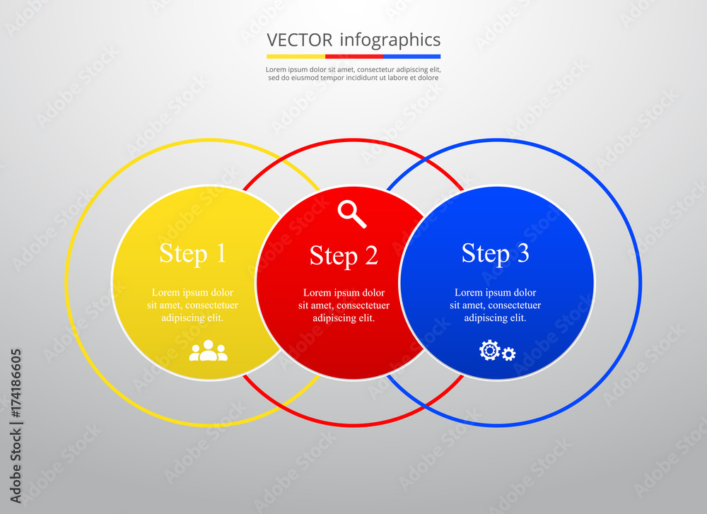 Fototapeta premium Step by step infographic.