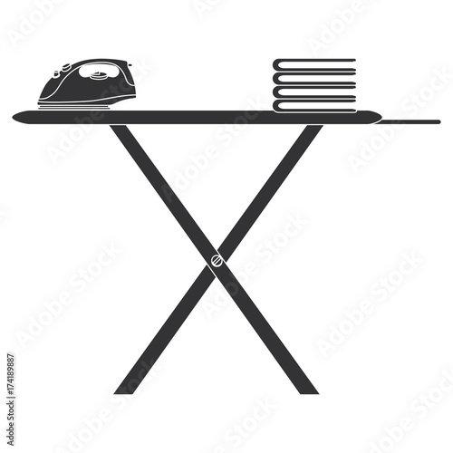 ironing board isolated icon vector illustration design