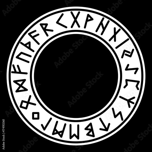 Runes. Futhark. Black