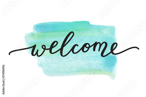 welcome vector lettering