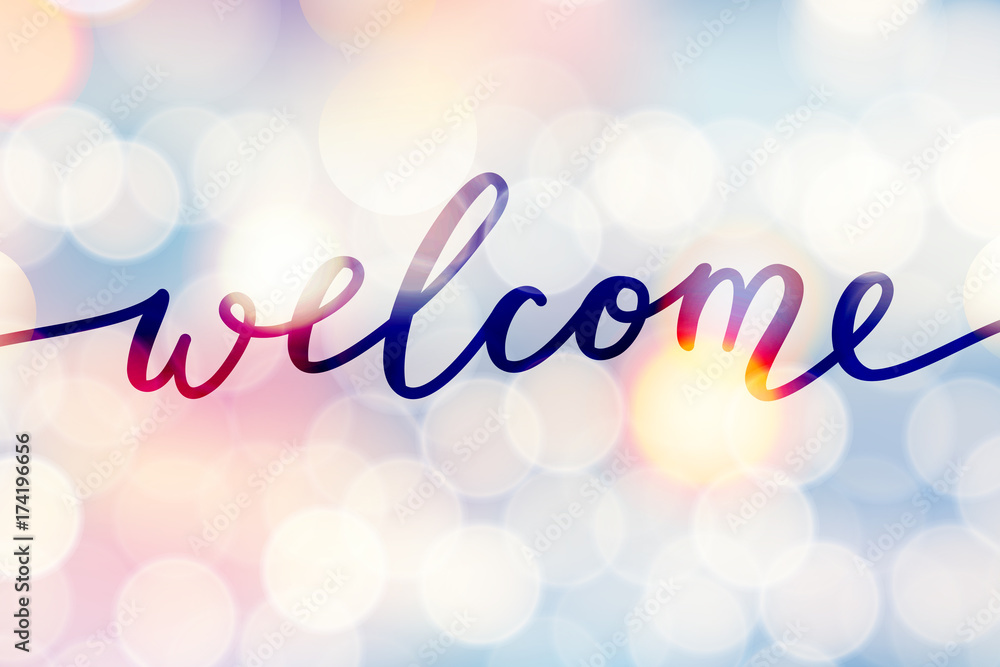 welcome vector lettering