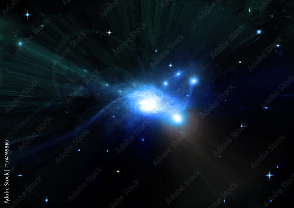 Fototapeta premium galaxy in a free space