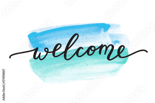 welcome vector lettering