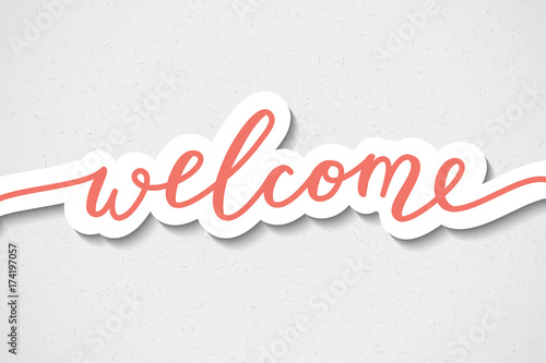 welcome vector lettering