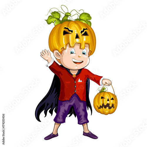 Boy in Halloween costume