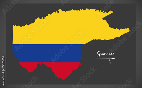 Guaviare map of Colombia with Colombian national flag illustration Free Download Guaviare map of Colombia with Colombian national flag illustration - GFXLoad