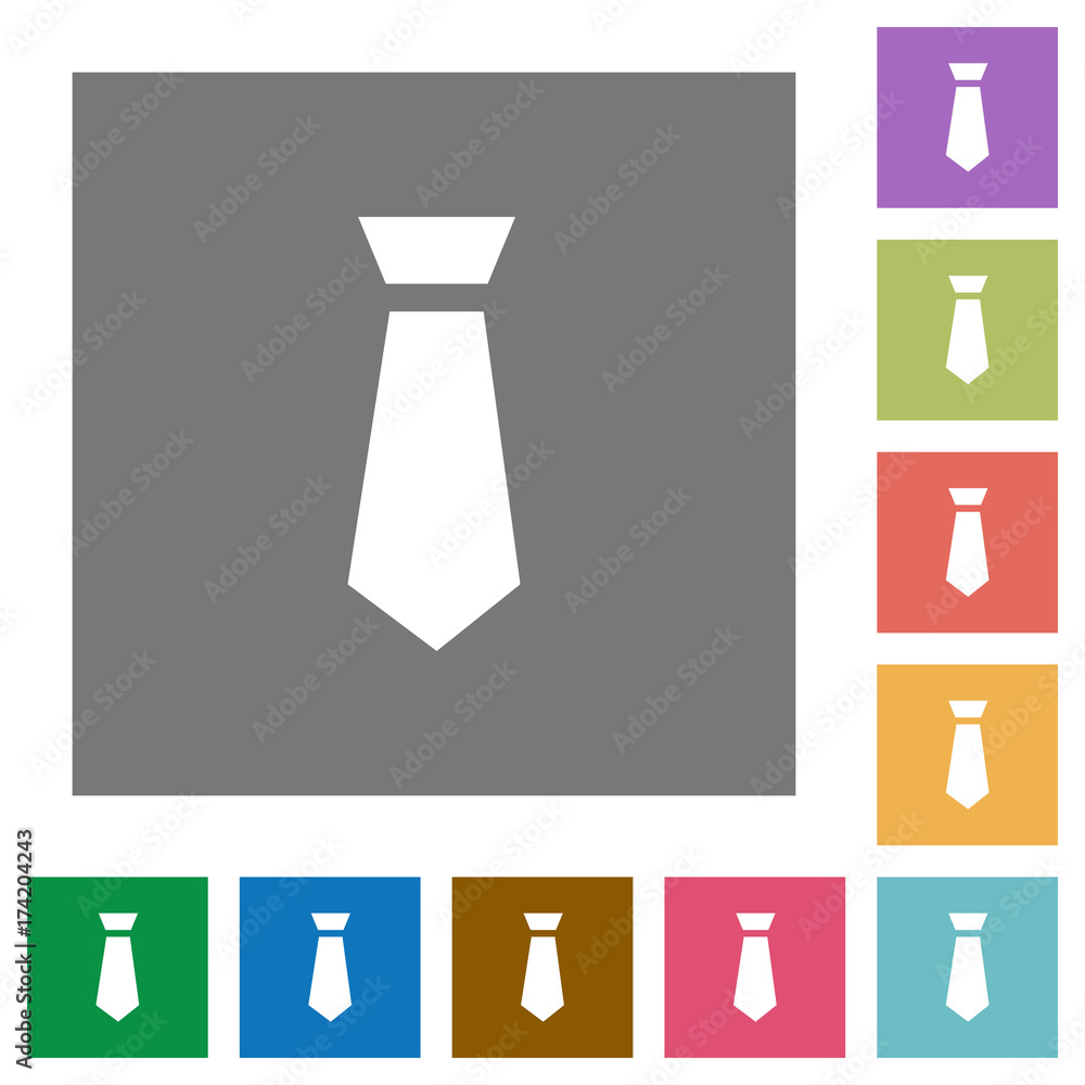 Tie square flat icons Tie square flat icons