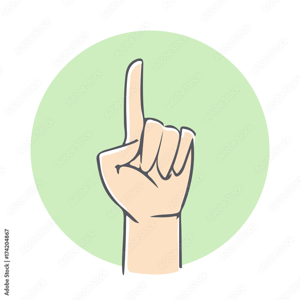 Vector signs and symbols of the fingers Index drawing hand Vector signs and symbols of the fingers Index drawing hand