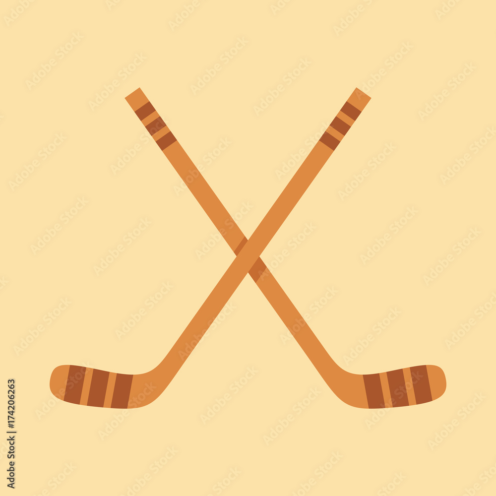 Fototapeta premium Crossed Hockey Sticks
