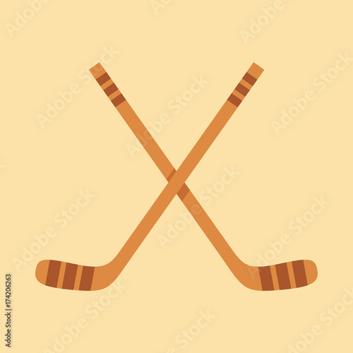 Crossed Hockey Sticks