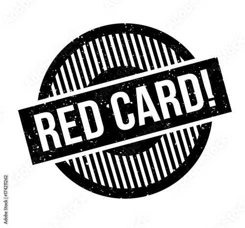Red Card rubber stamp. Grunge design with dust scratches. Effects can be easily removed for a clean, crisp look. Color is easily changed.
