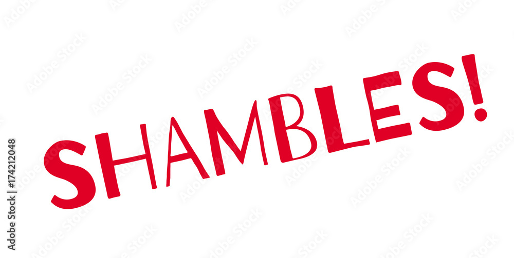 Shambles rubber stamp. Grunge design with dust scratches. Effects can be easily removed for a clean, crisp look. Color is easily changed. Shambles rubber stamp. Grunge design with dust scratches. Effects can be easily removed for a clean, crisp look. Color is easily changed.
