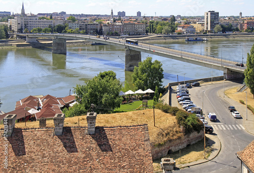cityscape of Novi Sad, Serbia. view from the Petrovaradin fortress