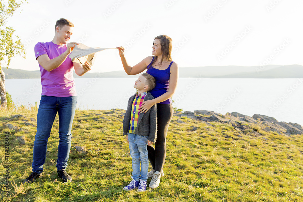 Fototapeta premium Family in a park