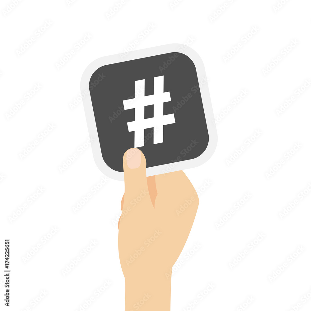 Fototapeta premium Hand hält graue Karte - Raute