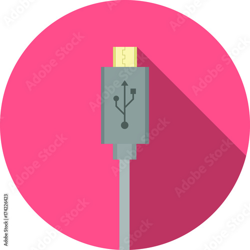 micro usb icon isolated on background