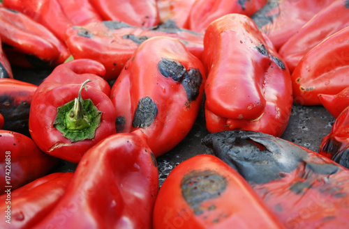 Process of ajvar homemaking in Serbia photo