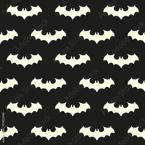 Seamless pattern with bat.  Halloween background