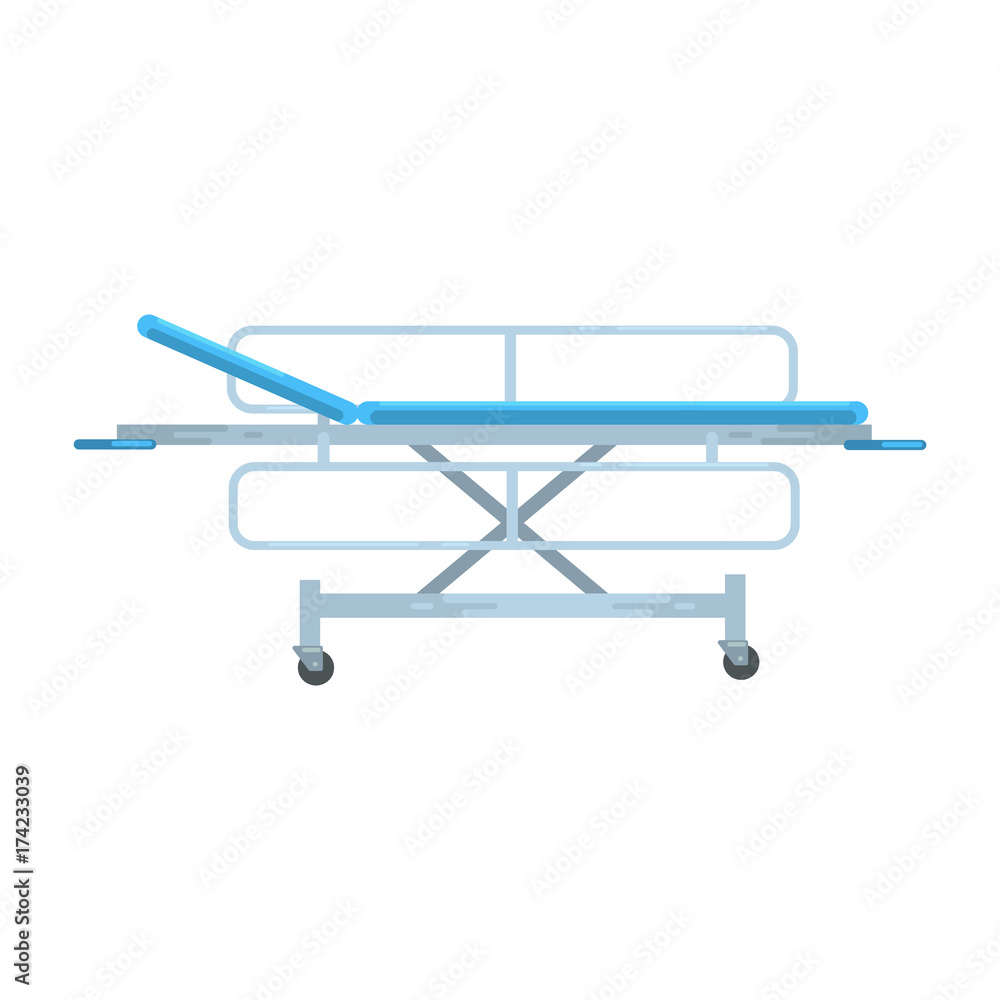 Adjustable mobile hospital bed , medical equipment vector Illustration Adjustable mobile hospital bed , medical equipment vector Illustration