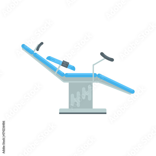Gynecological chair, medical equipment vector Illustration