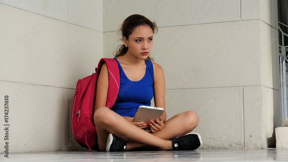 Confused Student Attractive Female Confused Student Attractive Female
