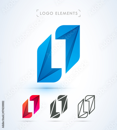 Free Download O letter vector logo. Two shapes sign. Material design, flat, line art style - GFXLoad