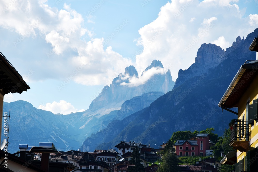 Tre Cime di Lavaredo, Three Peaks in Dolomites, North Italy
