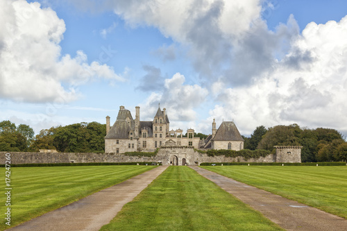 Kerjean castle in Brittany, France