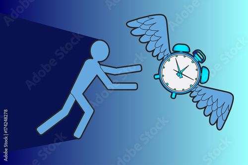 People trying to catch time illustration