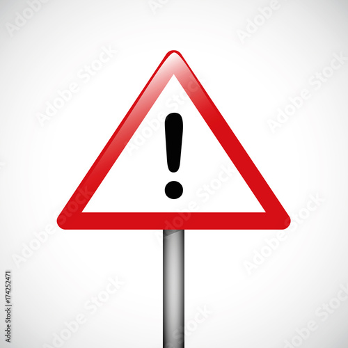 dreieckiges warnschild mit ausrufezeichen