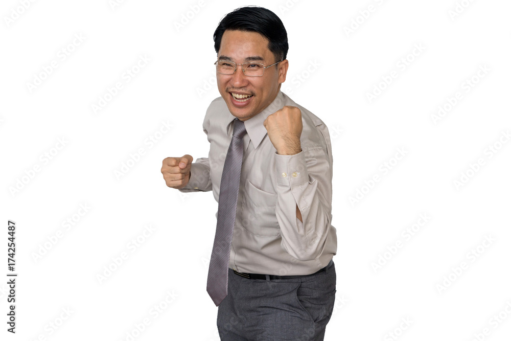 Businessmen are standing happy, ready to work. Businessmen are standing happy, ready to work.