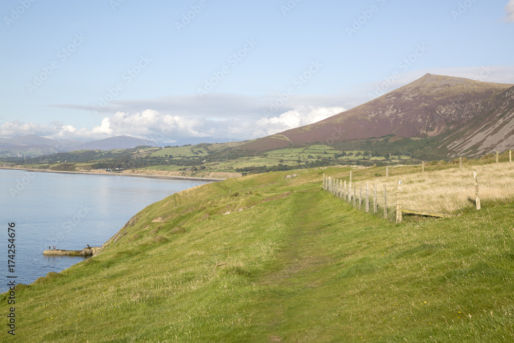 Mountain Peak and Coastline, Trefor; Caernarfon; Wales Mountain Peak and Coastline, Trefor; Caernarfon; Wales