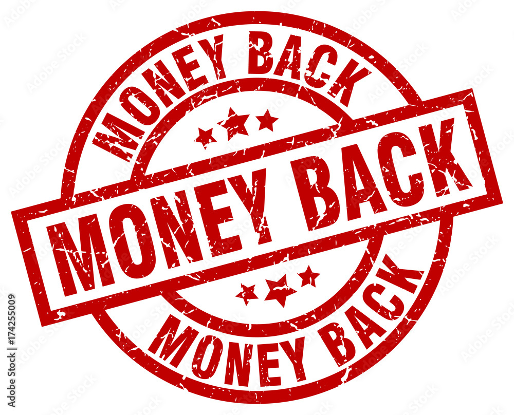 money back round red grunge stamp money back round red grunge stamp