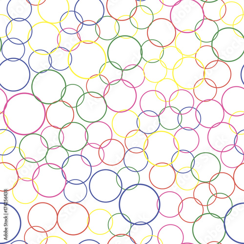 Abstract Colorful Round Seamless Pattern
