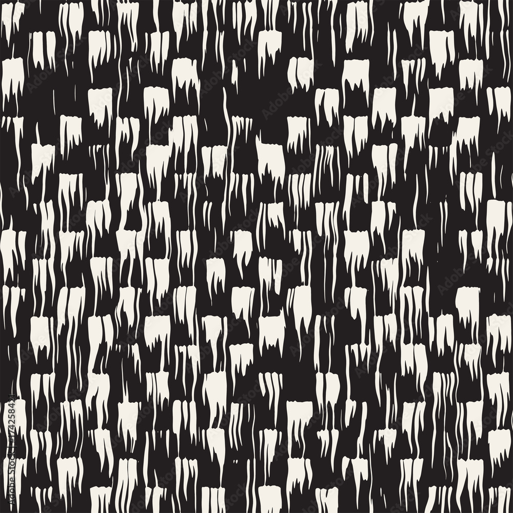 Vector seamless pattern with stripes and strokes. Black and white background with ink line elements. Hand painted grunge texture. Vector seamless pattern with stripes and strokes. Black and white background with ink line elements. Hand painted grunge texture.