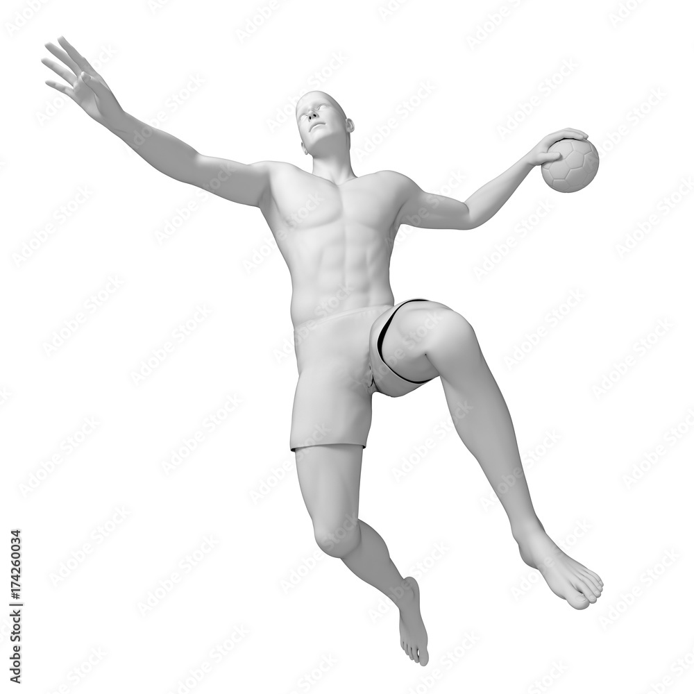 3d rendered medically accurate illustration of a handball player 3d rendered medically accurate illustration of a handball player