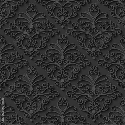 Abstract decorative 3d seamless pattern. Vector Illustration