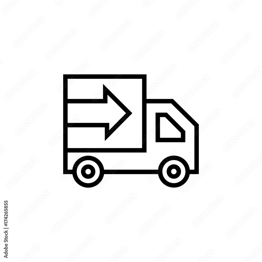 Cargo car vector icon Cargo car vector icon